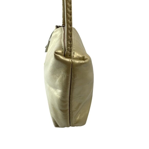 Paloma Picasso Gold Leather Crossbody Bag With Iconic X Logo & Zip Closure - Picture 4 of 12